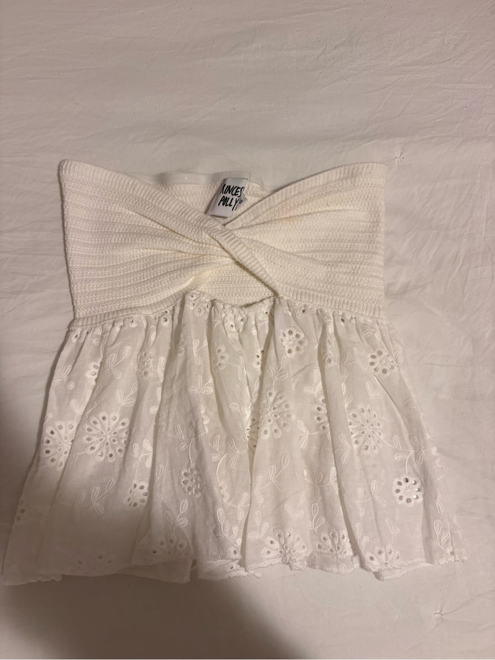 Princess Polly White Twist Front Tube Top